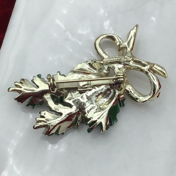 Vintage Gerry's Holiday Pinecone & Boughs Brooch Pin - Picture 8 of 13